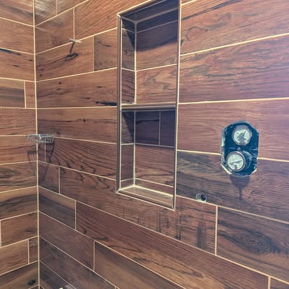 Bathroom tile shower remodel